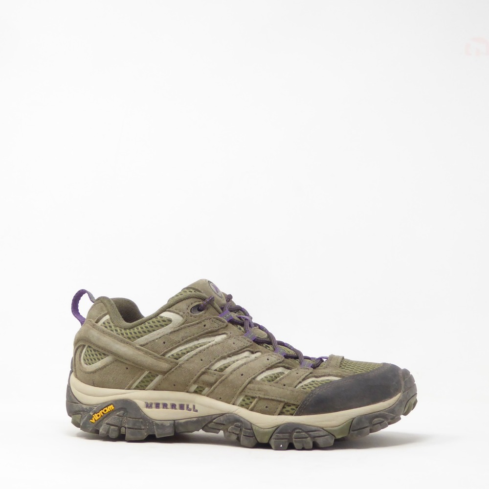 Merrell Womens Hiking Shoes Olive Green Moab 2 Vent Low Top 8.5